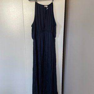 Old Navy Waist-Defined Halter Satin Maxi Dress for Women Size XL